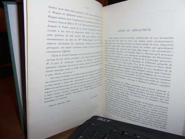 BIOGRAPHIES des BOTANISTES a Genève de 1500 a 1931