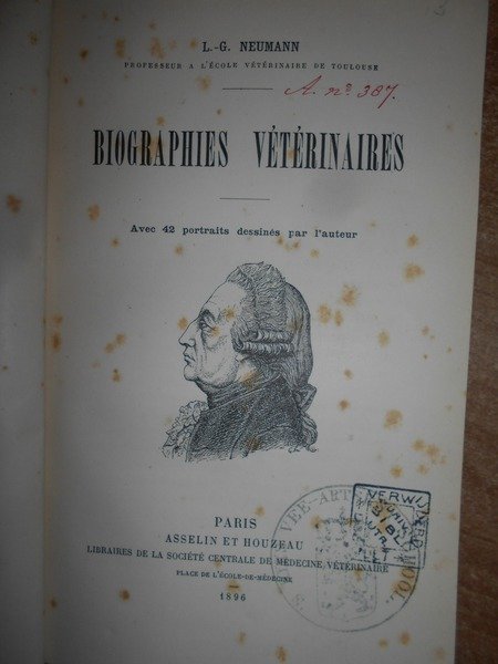 BIOGRAPHIES Vétérinaires