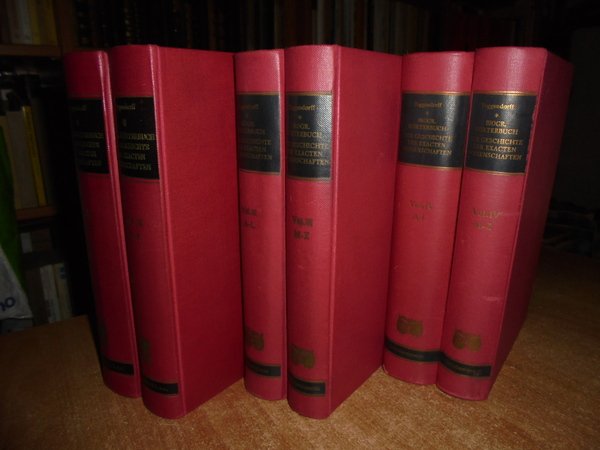 Biographisch-literarisches Handwörterbuch zur Geschichte der exacten Wissenschaften