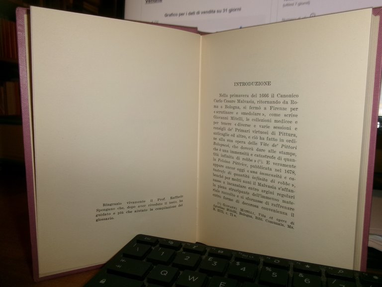 (Bologna) CARLO CESARE MALVASIA. Vite di Pittori Bolognesi (appunti inediti) …