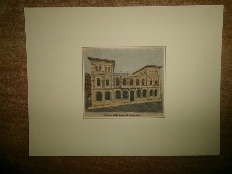 (BOLOGNA) PALAZZO della CASSA di RISPARMIO originale d' epoca 1887 … | Immagine Gallery 1