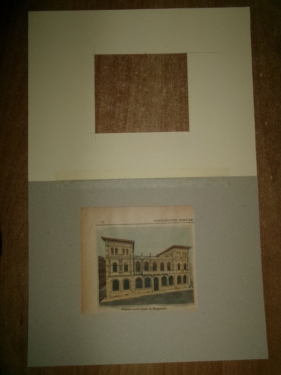 (BOLOGNA) PALAZZO della CASSA di RISPARMIO originale d' epoca 1887 …