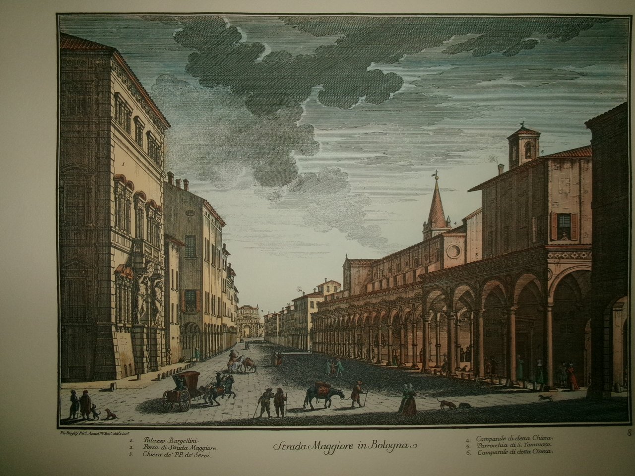 (Bologna) PIO PANFILI Strada Maggiore in Bologna (Stampa anastatica) circa …