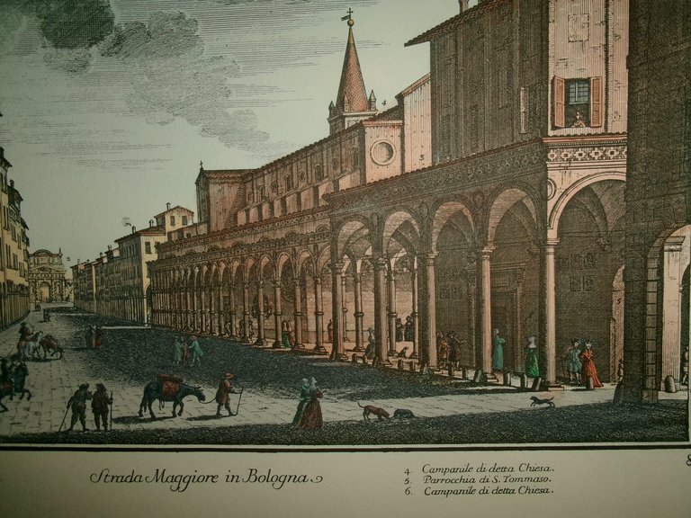 (Bologna) PIO PANFILI Strada Maggiore in Bologna (Stampa anastatica) circa …