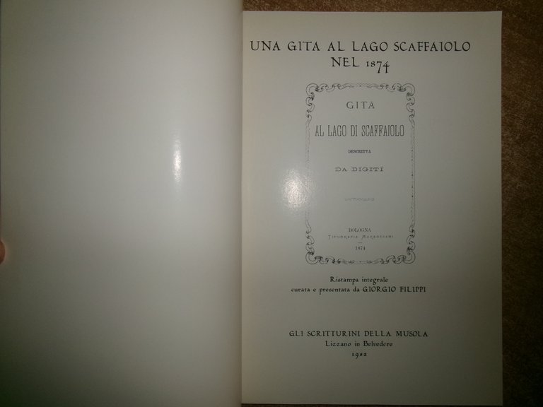 (Bologna) Una gita al Lago Scaffaiolo nel 1874 descritta da …