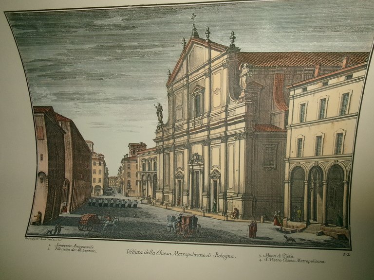 (Bologna) PIO PANFILI. VEDUTA della Chiesa METROPOLITANA di BOLOGNA - …