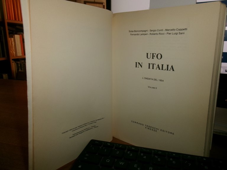 Boncompagni-Conti-Lamperi... UFO IN ITALIA l' ONDATA del 1954... 2 volumi …
