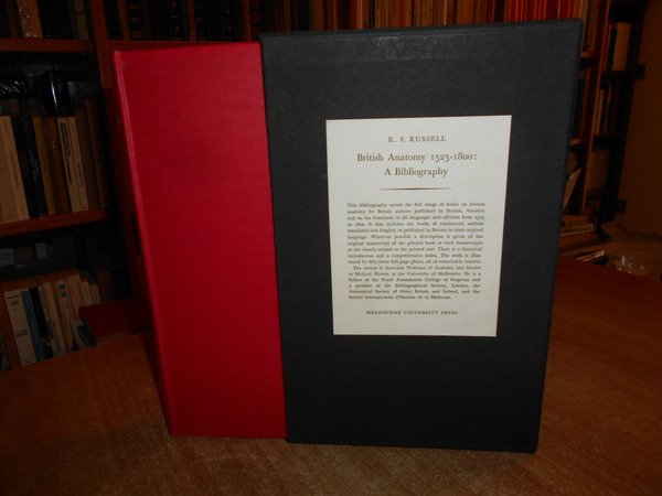 BRITISH ANATOMY 1525 - 1800 a Bibliography