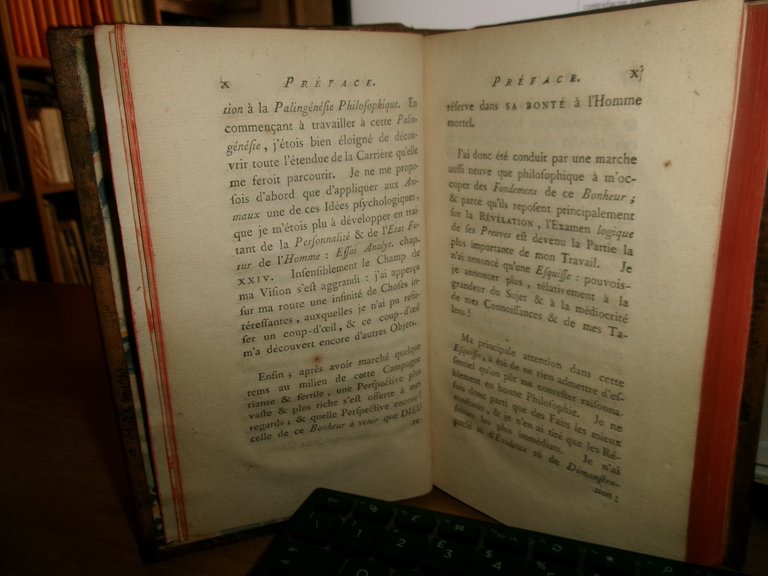 C. BONNET. LA PALINGÉNÉSIE PHILOSOPHIQUE, OU IDÉES SUR L'ÉTAT DES …