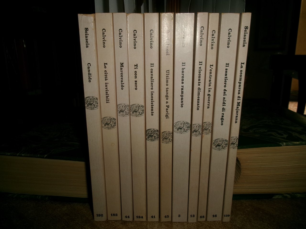 CALVINO - SCIASCIA - BERTOLUCCI - 11 volumi Einaudi, 1977/1982
