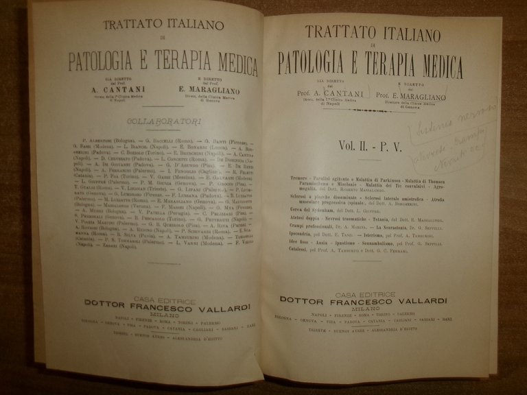 CANTANI - MARAGLIANO. PATOLOGIA E TERAPIA MEDICA... 5 Volumi s.d. …