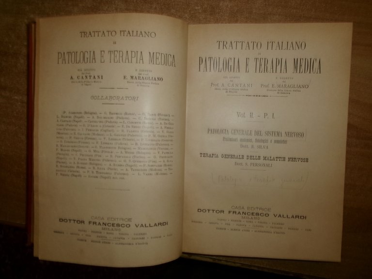 CANTANI - MARAGLIANO. PATOLOGIA E TERAPIA MEDICA... 5 Volumi s.d. …