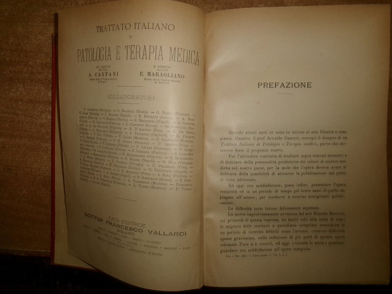 CANTANI - MARAGLIANO. Patologia e Terapia Medica. Vol. I - …