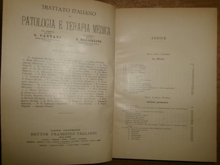 CANTANI - MARAGLIANO. Trattato Italiano Di Patologia E Terapia... Vol. …