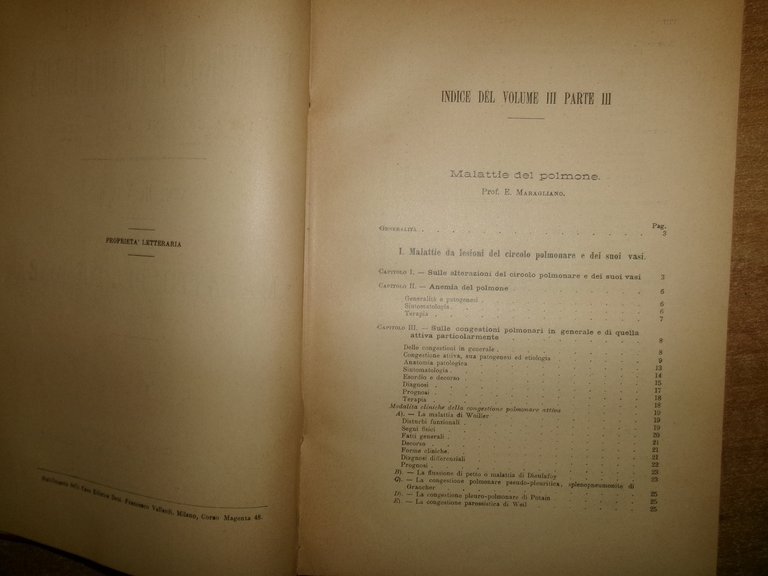 CANTANI-MARAGLIANO.TRATTATO ITALIANO DI PATOLOGIA E TERAPIA MEDICA-VOL. III P. III