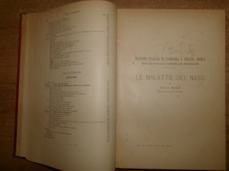 CANTANI MARAGLIANO Trattato Italiano Di Patologia E Terapia... Vol. III-P. …