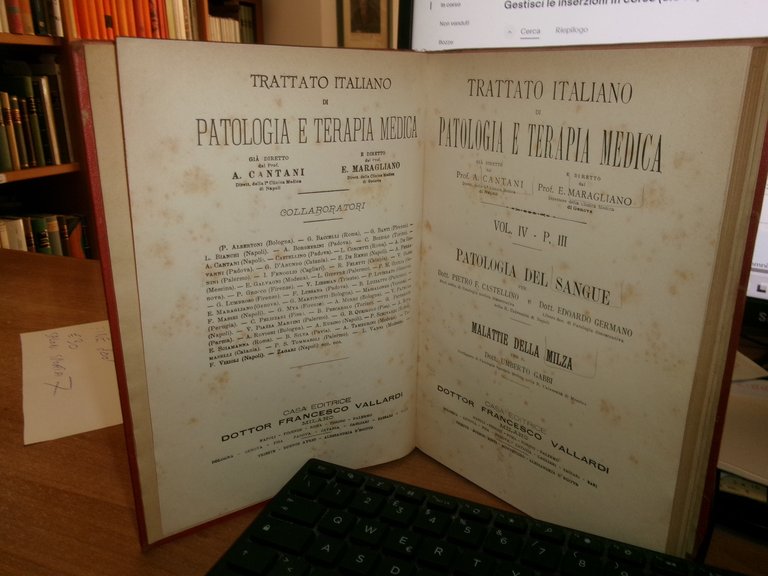 CANTANI-MARAGLIANO.TRATTATO ITALIANO DI PATOLOGIA E TERAPIA... VOL. IV. P. III