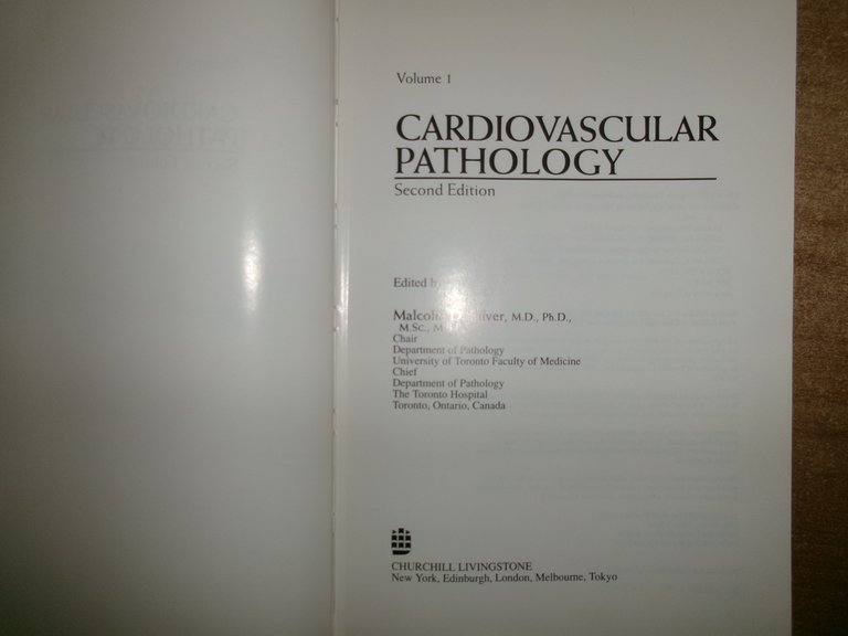 CARDIOVASCULAR PATHOLOGY Second Edition. Malcom D. Silver 2 volumi 1991