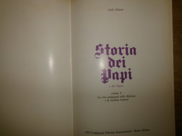 CARLO FALCONI. Storia dei PAPI e del PAPATO 1967/1968/1970/1972