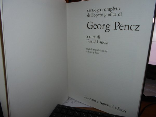 CATALOGO COMPLETO dell' OPERA GRAFICA di GEORG PENCZ