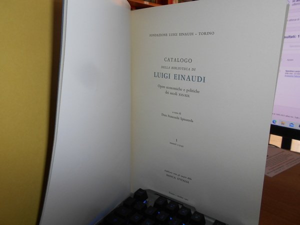 CATALOGO della Biblioteca di LUIGI EINAUDI