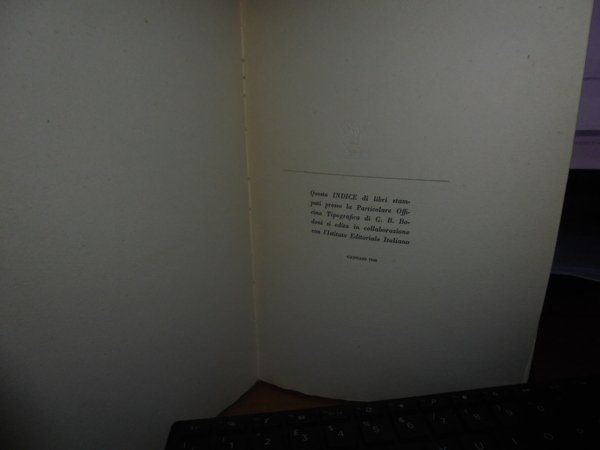 Catalogo delle autentiche edizioni bodoniane