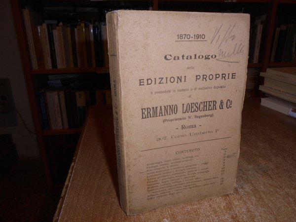 Catalogo delle edizioni proprie o possedute in numero o di …