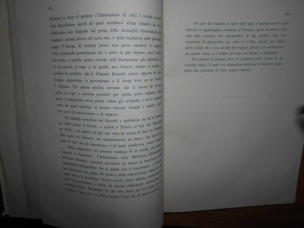 Catalogo delle Opere di Francesco Petrarca esistenti nella Petrarchesca Rossettiana …