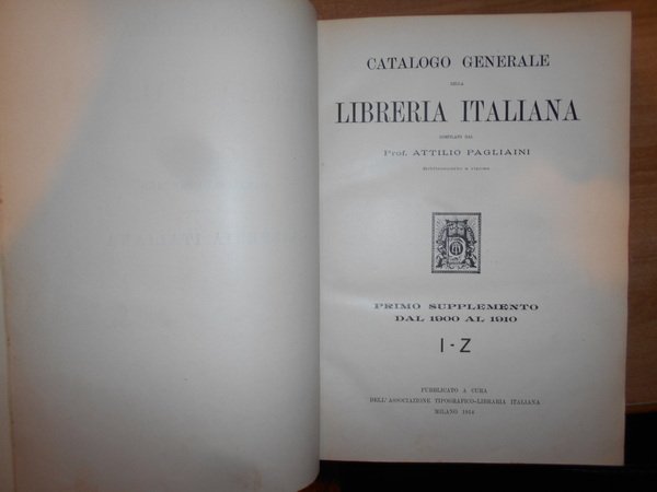 CATALOGO GENERALE della LIBRERIA ITALIANA