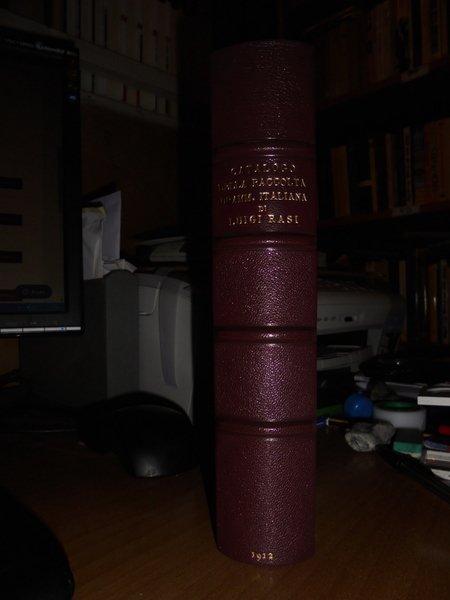 CATALOGO GENERALE DELLA RACCOLTA DRAMMATICA ITALIANA DI LUIGI RASI