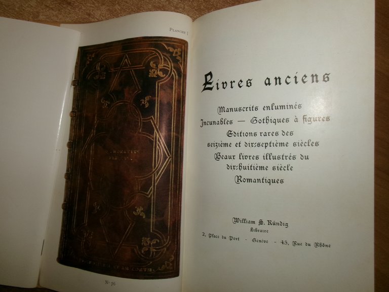 (Catalogo) Livres Anciens Manuscrits Enluminés Incunables...William Kunding 1946