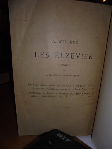 CATALOGUE d' une Collection unique de volumes imprimés par LES …