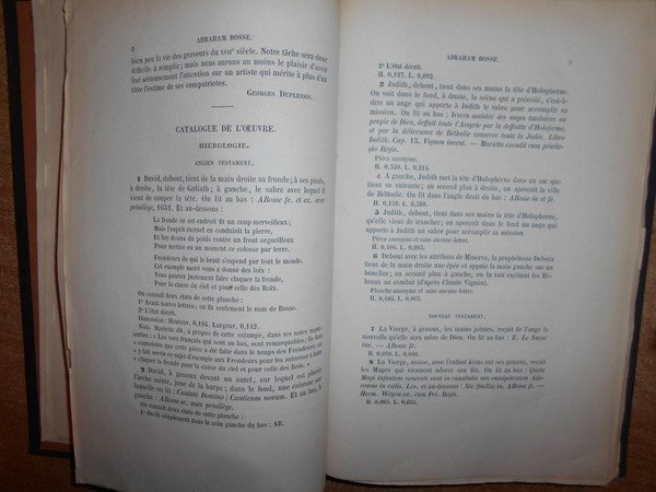 CATALOGUE de l' Oeuvre de ABRAHAM BOSSE par Georges Duplessis