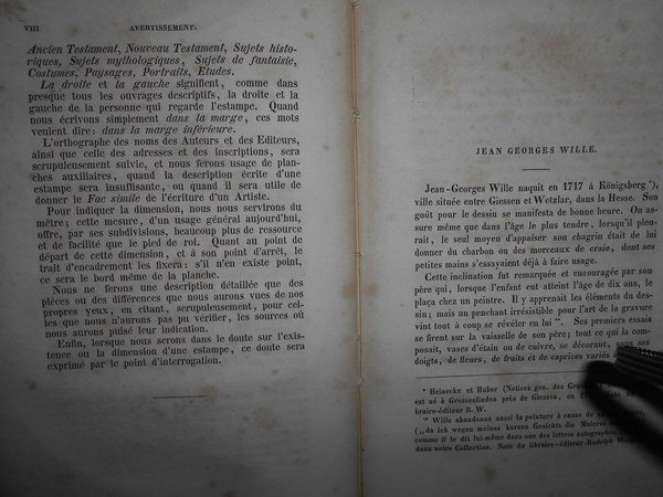Catalogue de l' oeuvre de JEAN GEORGES WILLE graveur