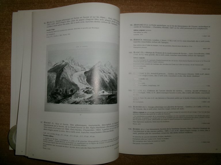 Catalogue De Vente Aux Encheres-Bibliotheque D'un Amateur Savoyard...PIASA 1998