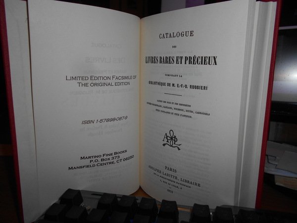 Catalogue DES LIVRES Rares et Précieux composant La Bibliothèque de …