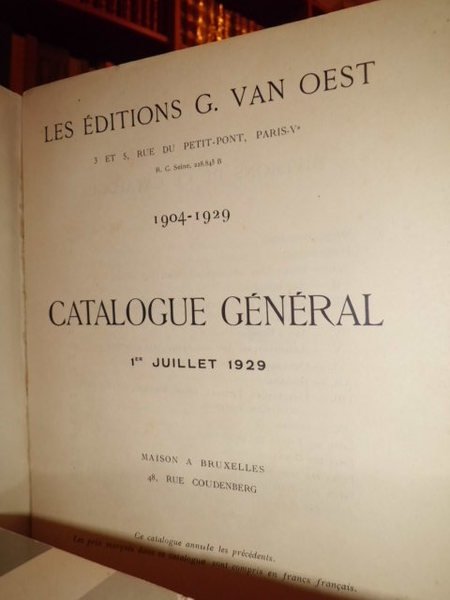 CATALOGUE Général - éditions G. Van Oest - 1904 - …