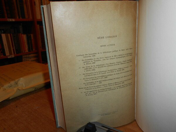Catalogue Général des INCUNABLES des Bibliothèques Publiques de France