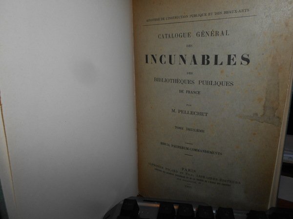 Catalogue Général des INCUNABLES des Bibliothèques Publiques de France