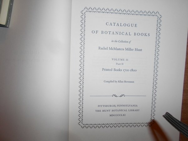 CATALOGUE OF BOTANICAL BOOKS in the Collection of RACHEL McMASTERS …