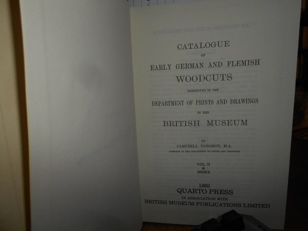 Catalogue of early German and Flemish Woodcuts