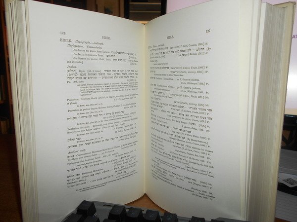 CATALOGUE OF HEBREW PRINTED BOOKS in the BRITISH MUSEUM