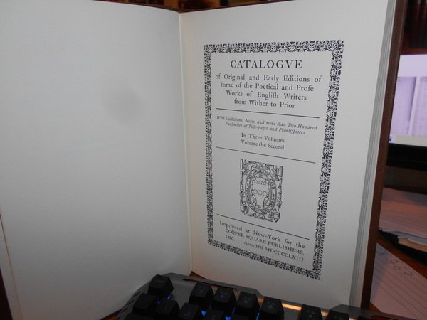 Catalogue of Original and Early Editions of some of the …