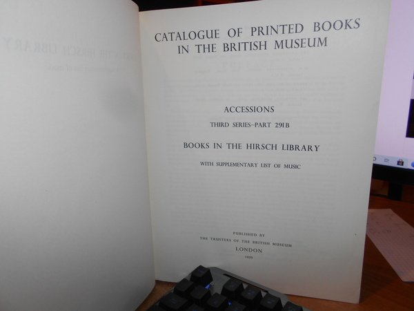 Catalogue of printed Music in The British Museum Accessions part …