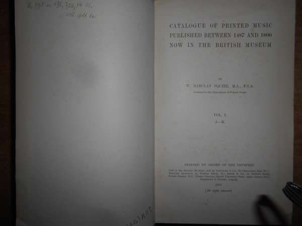 Catalogue of Printed Music Published Between 1487 and 1800 now …