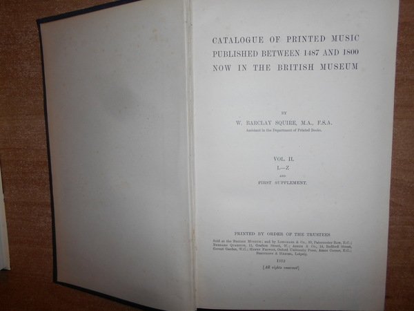 Catalogue of Printed Music Published Between 1487 and 1800 now …