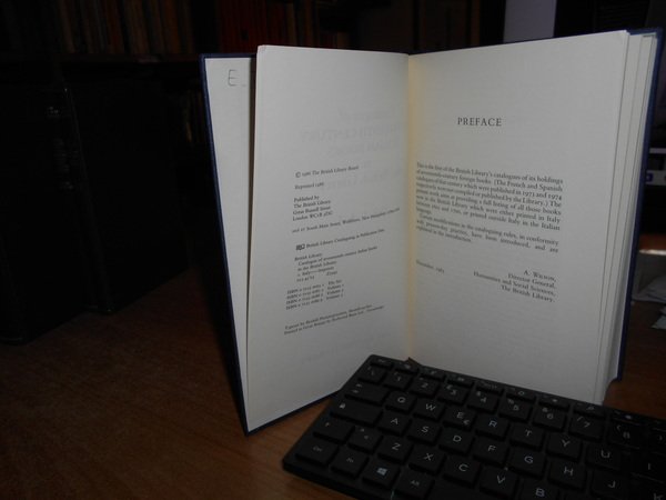 Catalogue of Seventeenth Century italian books in the British Library