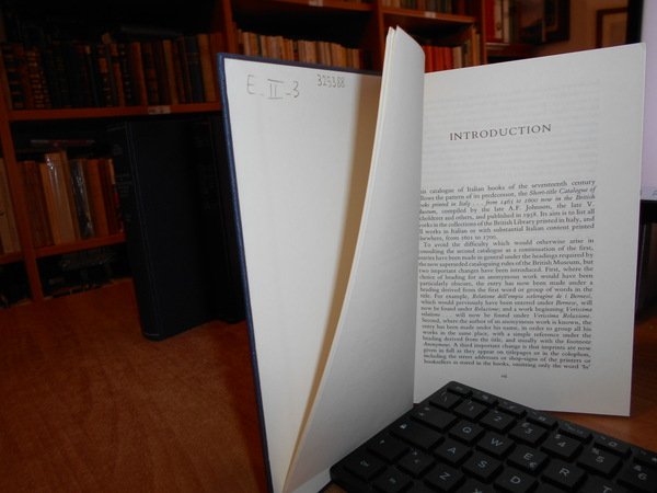 Catalogue of Seventeenth Century italian books in the British Library