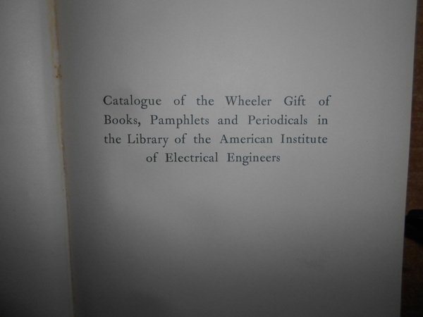 Catalogue of the Wheeler Gift of Books, Pamphlets and Periodicals …