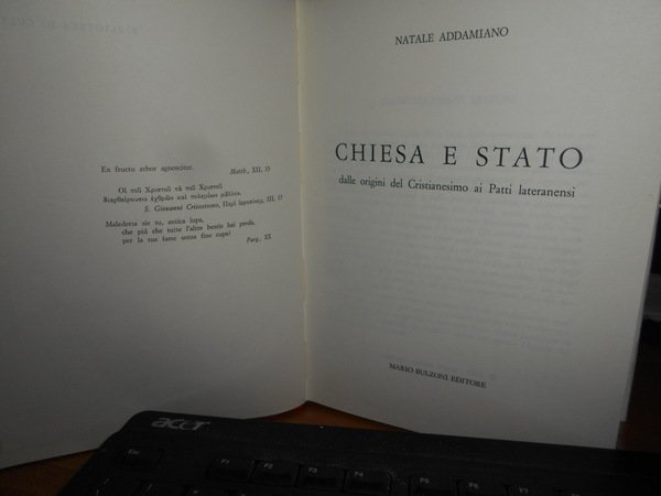 Chiesa e Stato dalle origini del Cristianesimo ai Patti Lateranensi